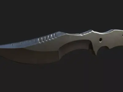 Rustic Hunter Knife - Game Ready - 4K PBR Low-poly 3D model
