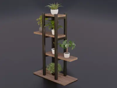 Modern Plants Stand  Free 3D model