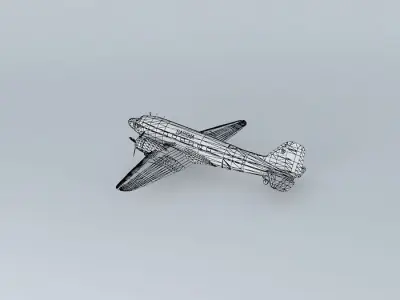 DC 3 at LAX Free 3D model