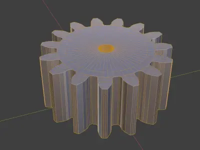 4M T15 TOOTH SPUR GEAR 30MM THICKNESS 3D print model