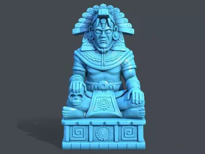 Statue Aztec Quetzalcoatl God HP 3D print model