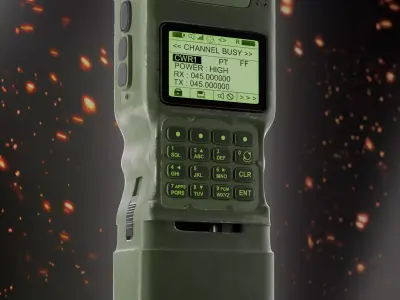 Harris Falcon Portable Radio High-poly 3D model