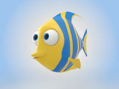 Angelfish fish 3D model