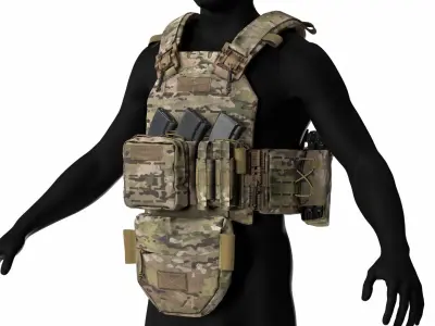 PLATE CARRIER PERUN-6 SOF LC Low-poly 3D model