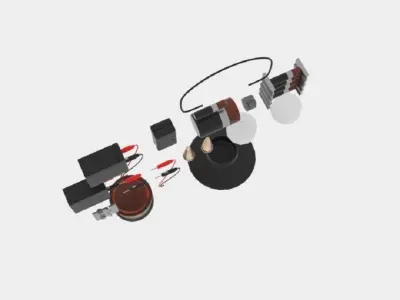 Electronic Parts Packs Low-poly 3D model