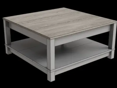 Carver Coffee Table Free low-poly 3D model