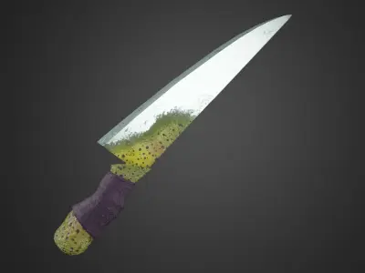 Alien Parasite Knife Low-poly 3D model