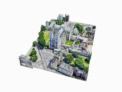 Westminster Abbey Low-poly 3D model