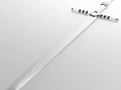 Witcher sword Low-poly 3D model