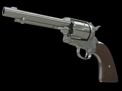 Colt Peacemaker with Bullets 3D model