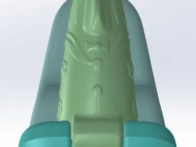 Rocking chicken assembly 3D model