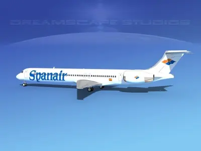 McDonnell Douglas MD83 Spanair 3D model