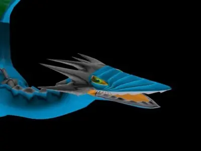 Blue Wyvern Free low-poly 3D model