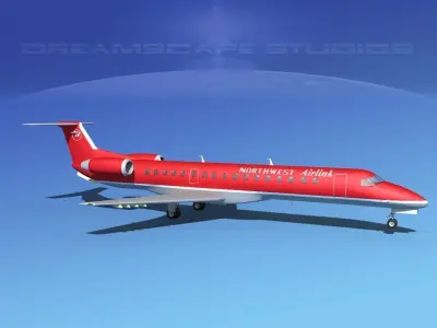 Embraer ERJ-145 Northwest Link 3D model