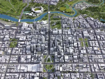 Adelaide Low-poly 3D model