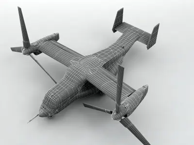 V-22 Osprey Helicopter -2 Low-poly 3D model