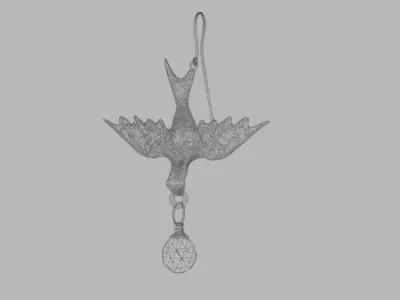 3 No Earrings  Low-poly 3D model