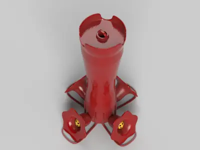 Hummingbird feeder 3D model