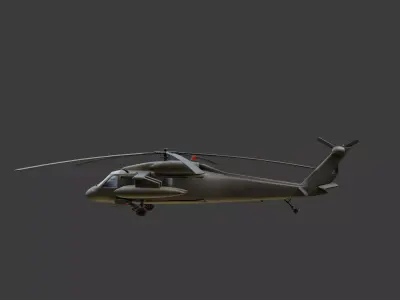 USA military helicopter black hawk 3D model