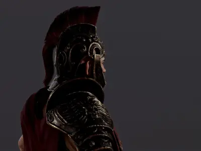 ROMAN LEGION OFFICER Low-poly 3D model