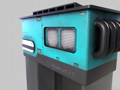 Sci-Fi Aquarium V1- 005 Low-poly 3D model