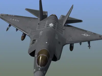 F35C Navy JSF Low-poly 3D model