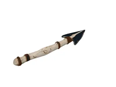 Tribal Spear 3D Model Low-poly 3D model
