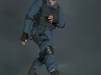 Rigged Soldier 2 3D model