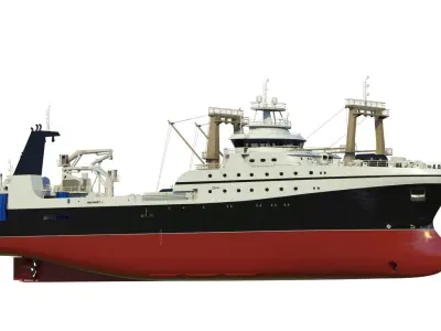 Fishing trawler 3D model