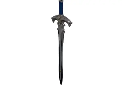 Fantasy Ornate Silver Sword Low-poly 3D model