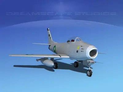 North American F-86 Sabre Jet Pak 3D model