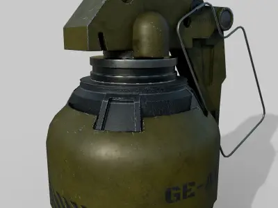 Futuristic grenade concept Low-poly 3D model