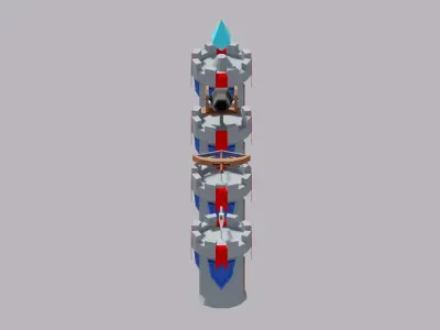 Cartoon Simple Tower Defense Assets Low-poly 3D model