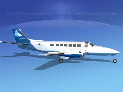 Beechcraft B99 Baltimore Clipper 3D model