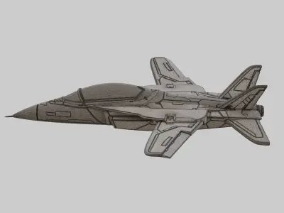 3D Printable Fighter Jet Plane 3D print model
