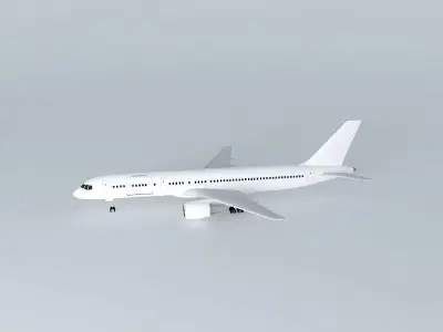 Template Boeing 757 200M Combi Free 3D model