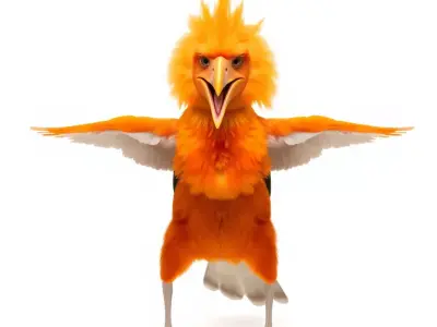 Vibrant Feathered Creature model pack Low-poly 3D model