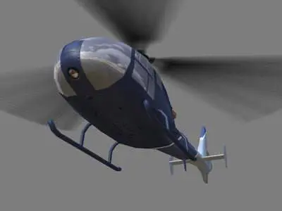 Gazelle V1 Helicopter Low-poly 3D model