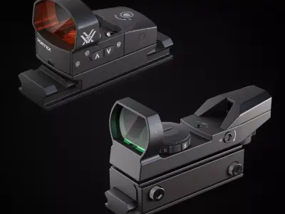 Red Dot reflex and Vortex Venom 3D model