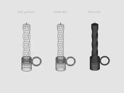 Twister Candle Free 3D model