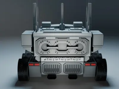 Specter MK V  Autonomous Recon War Rig Warfare Vehicle Low-poly 3D model