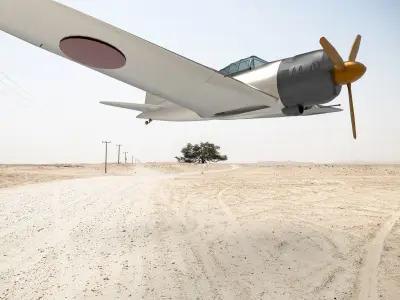  A6M3 32 Mitsubishi Zero fighter plane  3D model