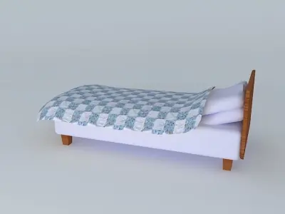 Single simple bed Free 3D model
