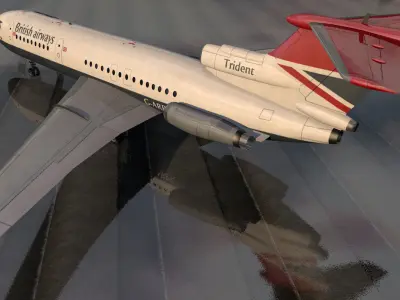 Hawker Siddeley HS-121 Trident 2E 3D model