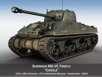 Sherman MK VC Firefly - Carole 3D model