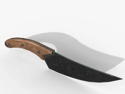 Short knife Low-poly 3D model