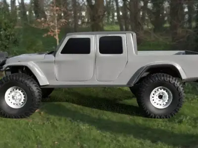 Off-Road Jeep Gladiator Low-poly 3D model