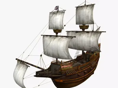 Mayflower sailing ship 3D model