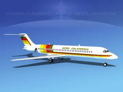 Douglas DC-9-30 Aero California 3D model