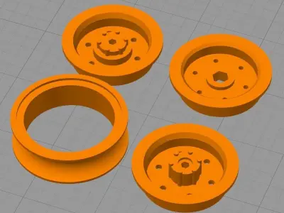 Beadlock wheel Military Truck WPL B 6x6 Free 3D print model